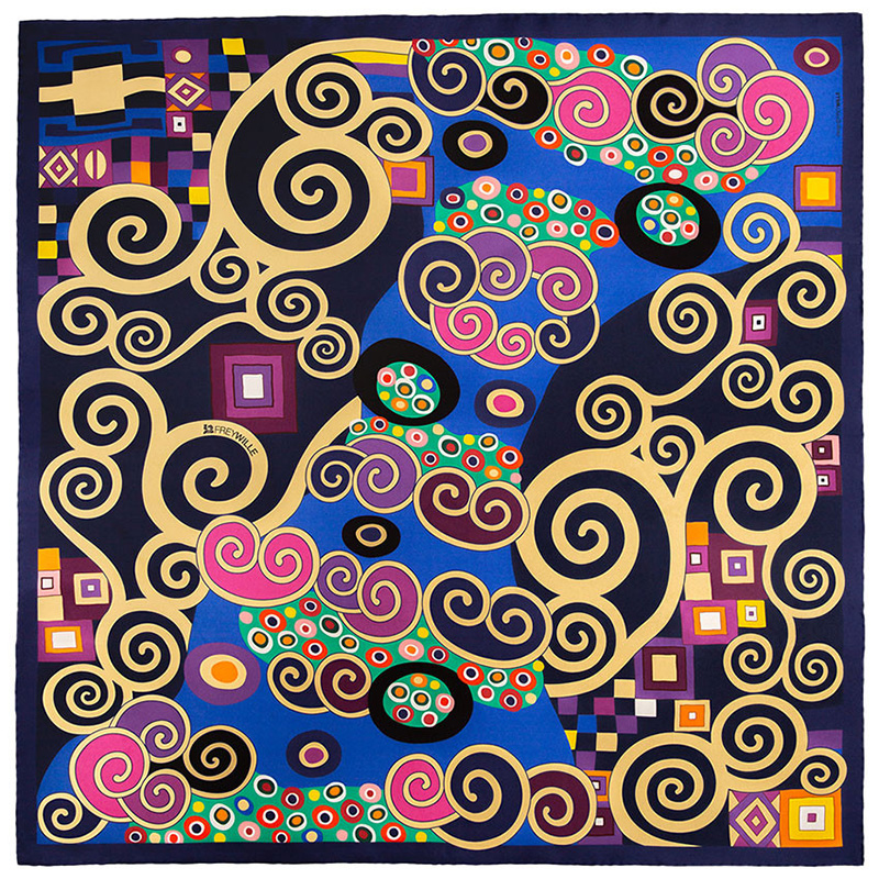 Hommage à Gustav Klimt - Silk Scarf 90x90