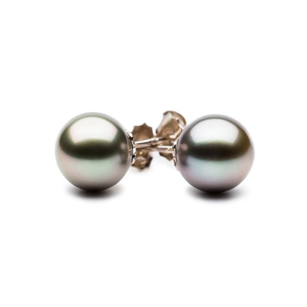 Round Tahitian Pearls Studs Earrings