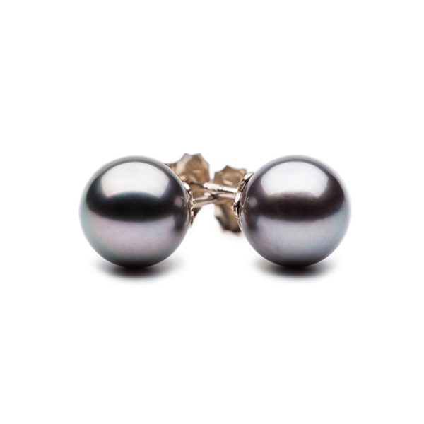 Round Tahitian Pearls Studs Earrings