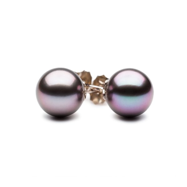 Round Tahitian Pearls Studs Earrings