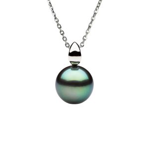 Round Tahitian pearl pendant