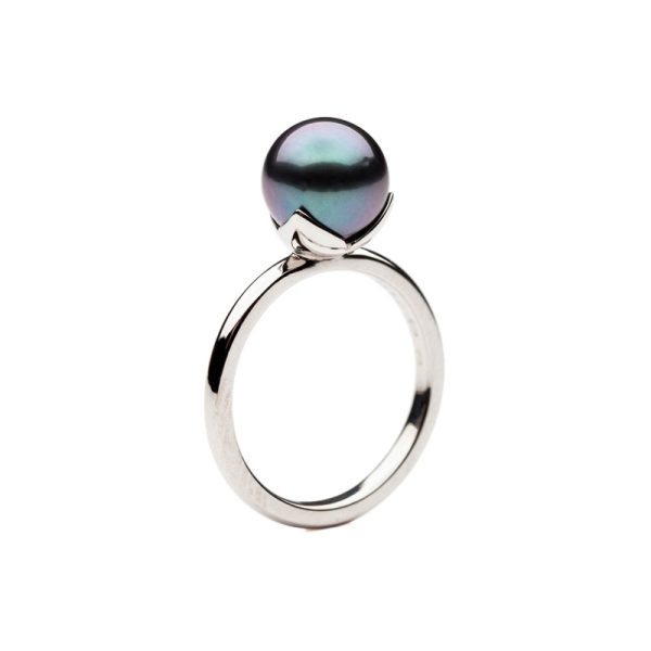 Blue Color Tahitian Pearl Ring